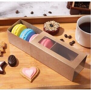 Macaron Gift Boxes, Candy Gift Boxes, Macarons Box with Clear Window 15 count